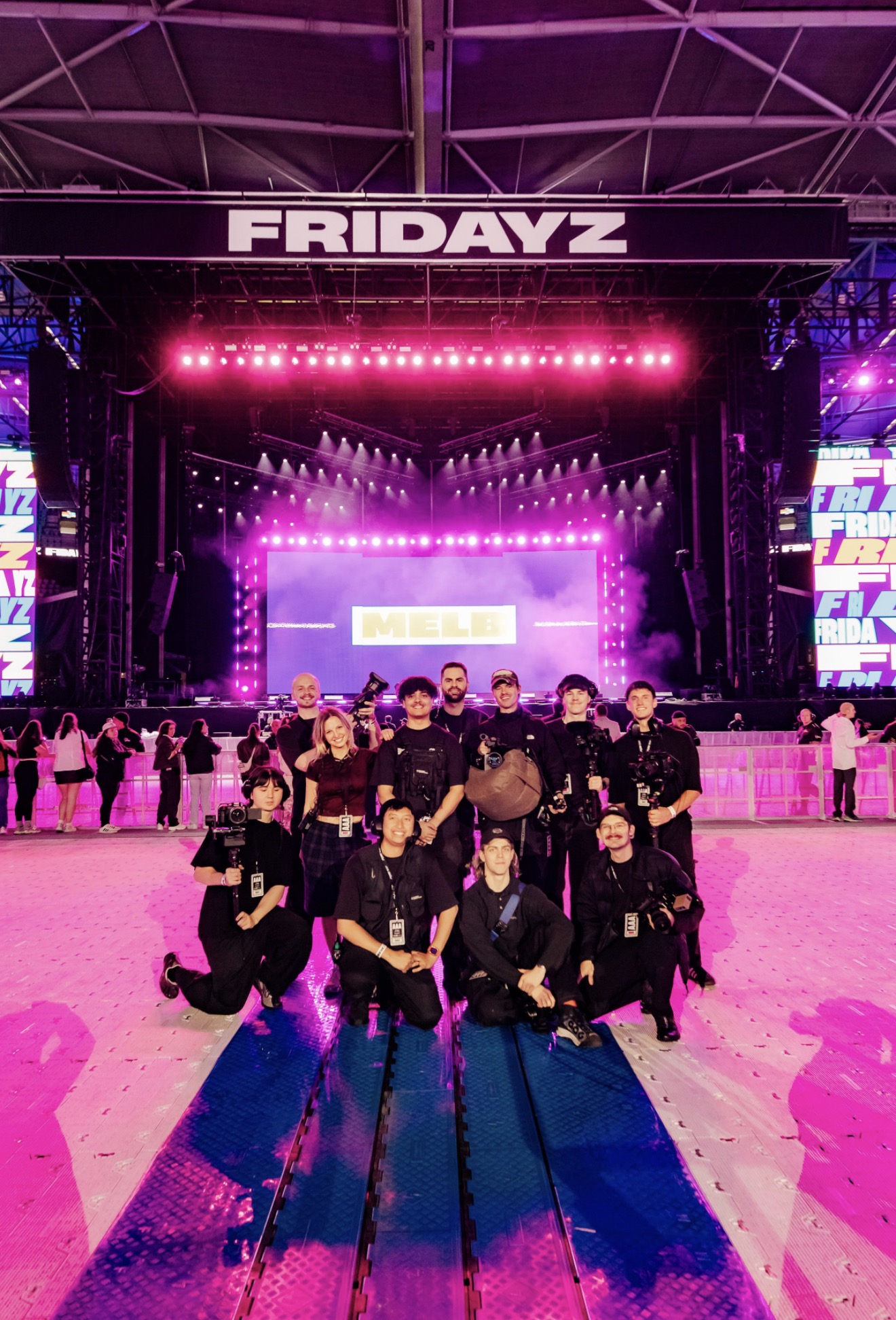Fridayz Live - crew, Marvel Stadium, MEL - cinematography by Ben Callaghan